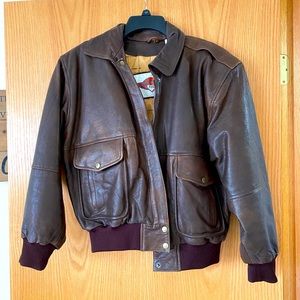 100% Leather Bomber Jacket